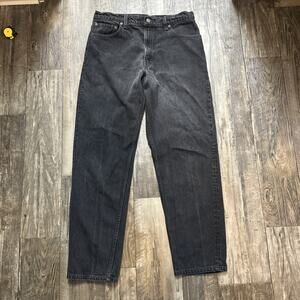 Vintage Levis Made USA 550 Black Denim Jeans Relaxed Size 36x32